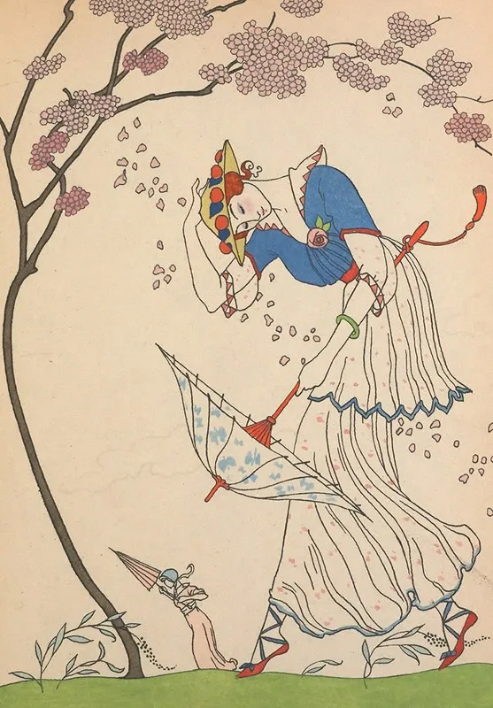 Le Coup De Vent 2 by George Barbier - Canvas Print