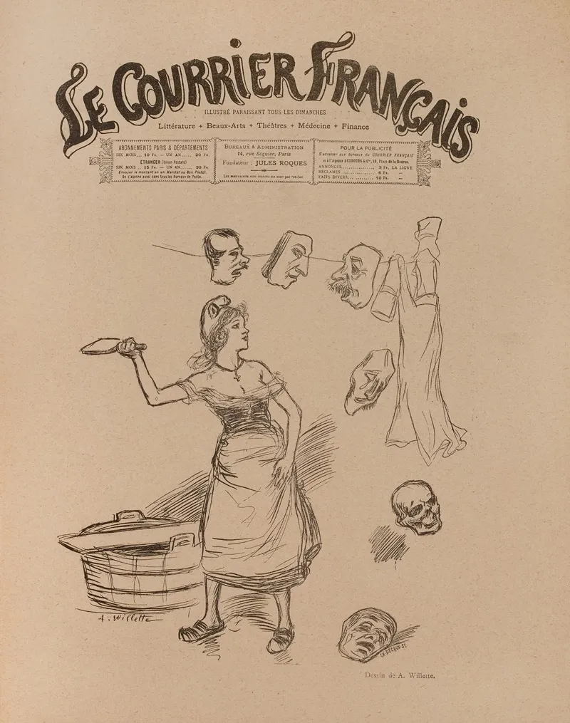 Le Courrier Francais by Adolphe Léon Willette - Canvas Print