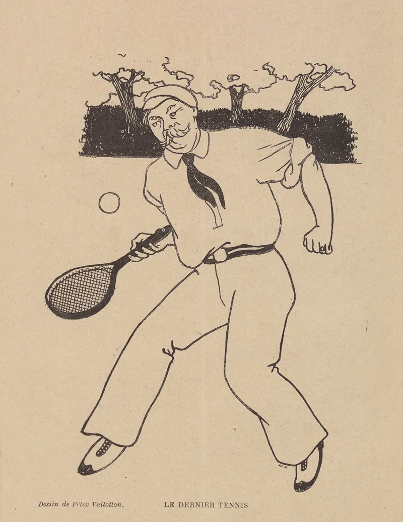 Le Dernier Tennis by Félix Vallotton - Canvas Print