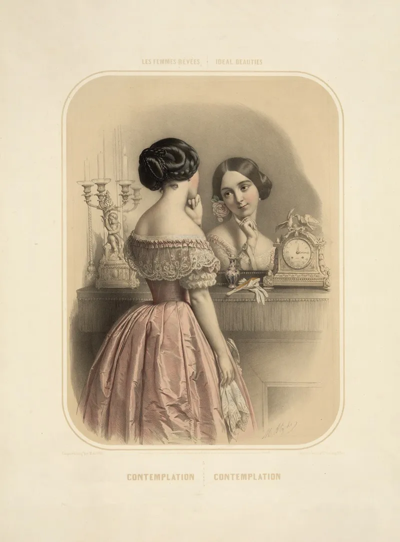 Le Femme Revees Ideal Beauties Contemplation by Marie-Alexandre Alophe - Canvas Print