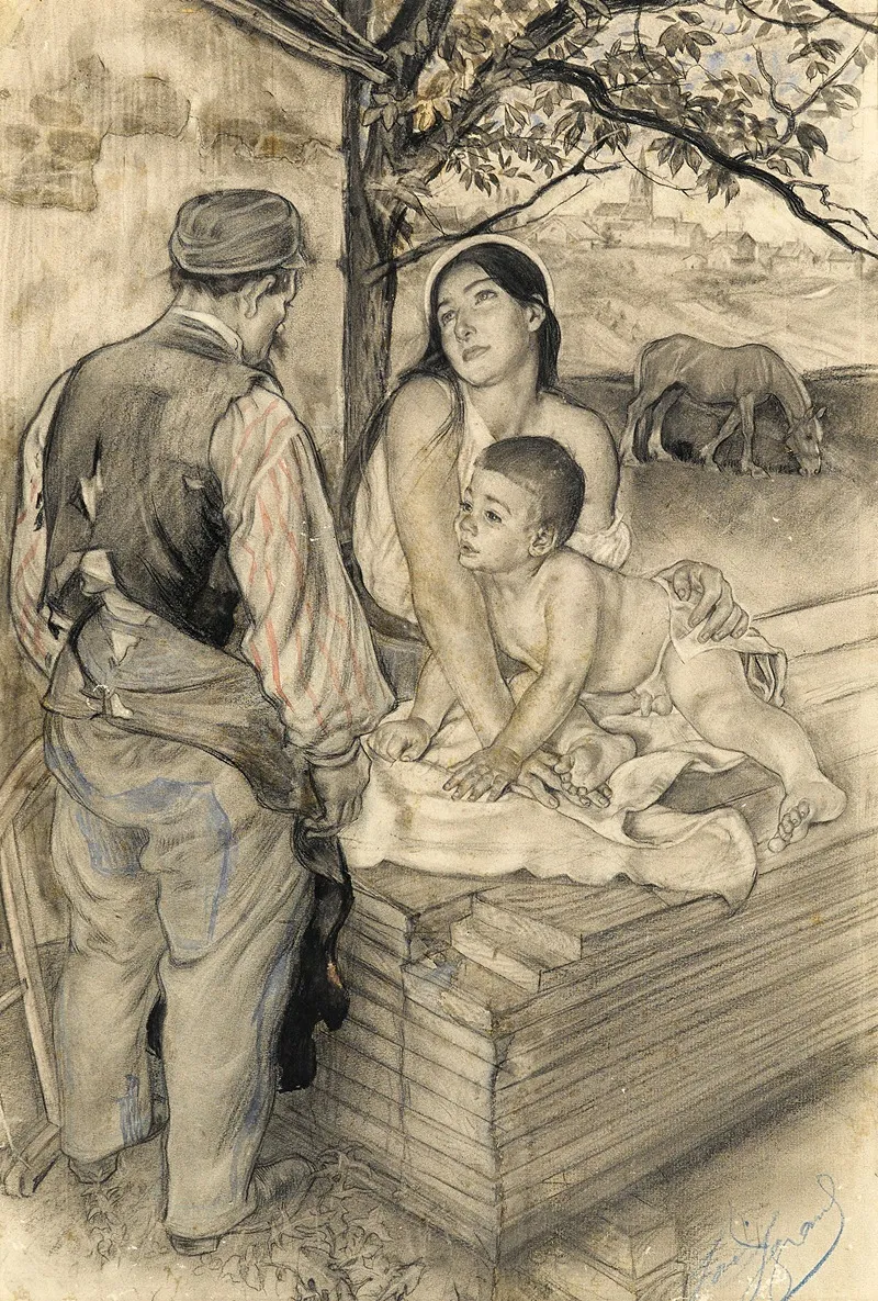 Le Fils Du Charpentier by Louis Legrand - Canvas Print