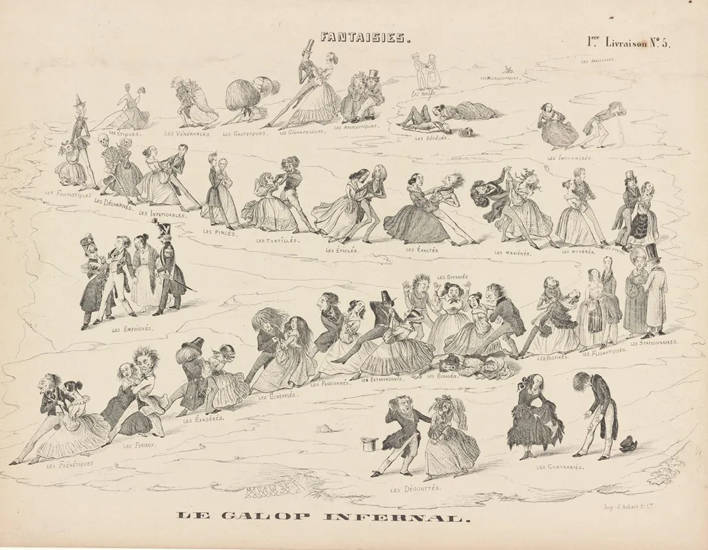 Le Galop Infernal by Théodore Maurisset - Canvas Print