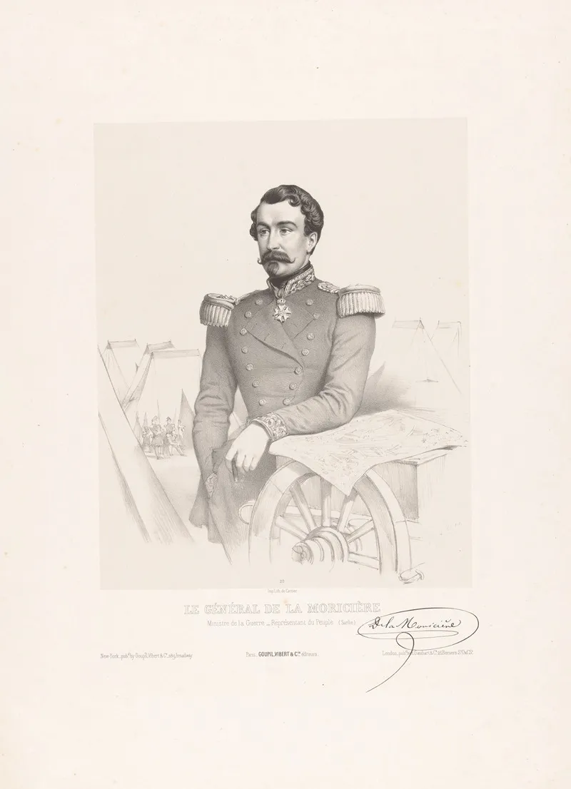 Le General De La Moriciere Ministre De La Guerre Representant Du Peuple by Marie-Alexandre Alophe - Canvas Print