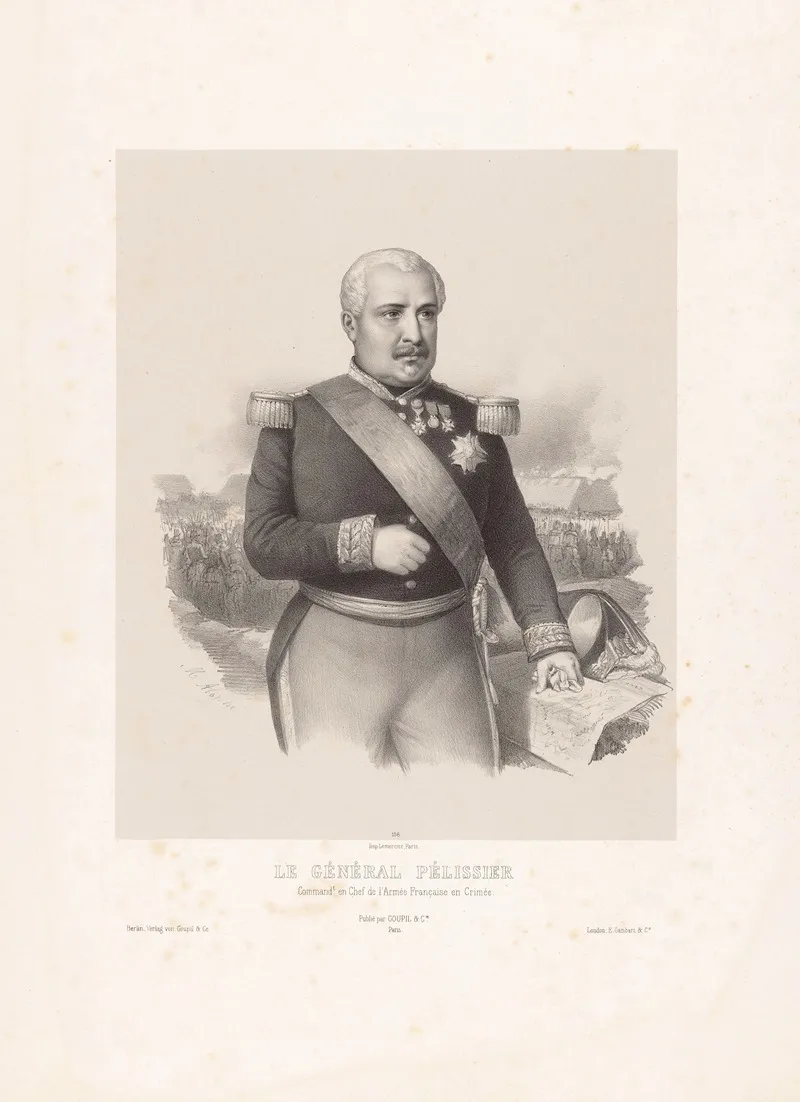 Le General Pelissier Command T En Chef De Larmee Francaise En Crimee by Marie-Alexandre Alophe - Canvas Print