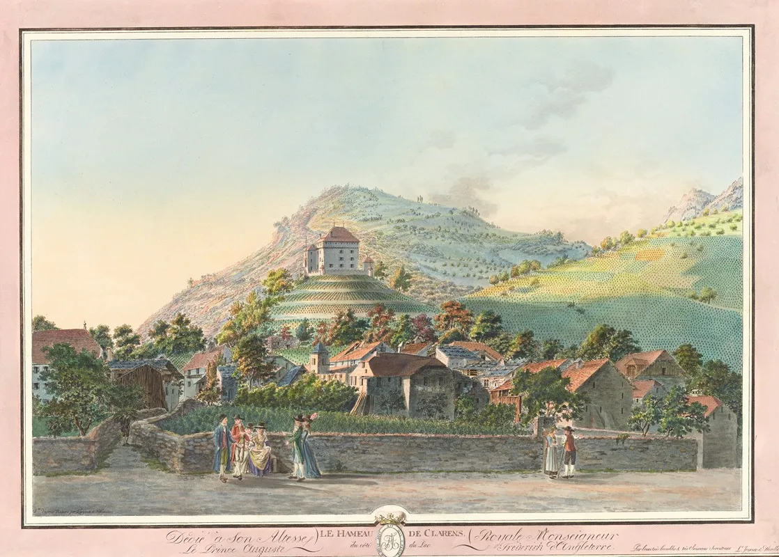 Le Hameau De Clarens Du Cote Du Lac by Pierre Samuel Louis Joyeux - Canvas Print