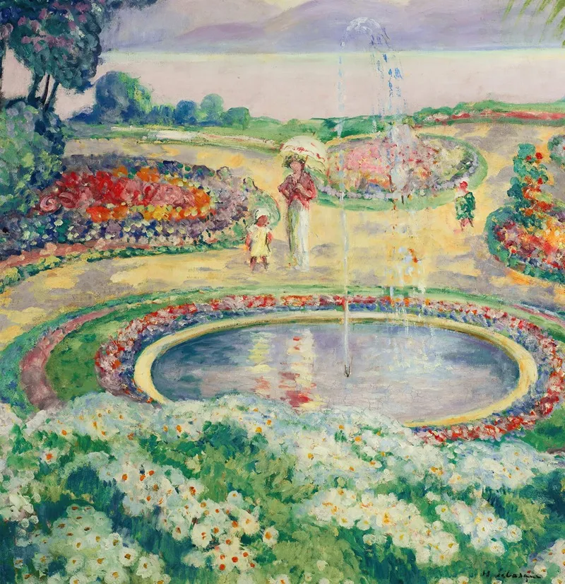 Le Jardin Fleuri by Henri Lebasque - Canvas Print