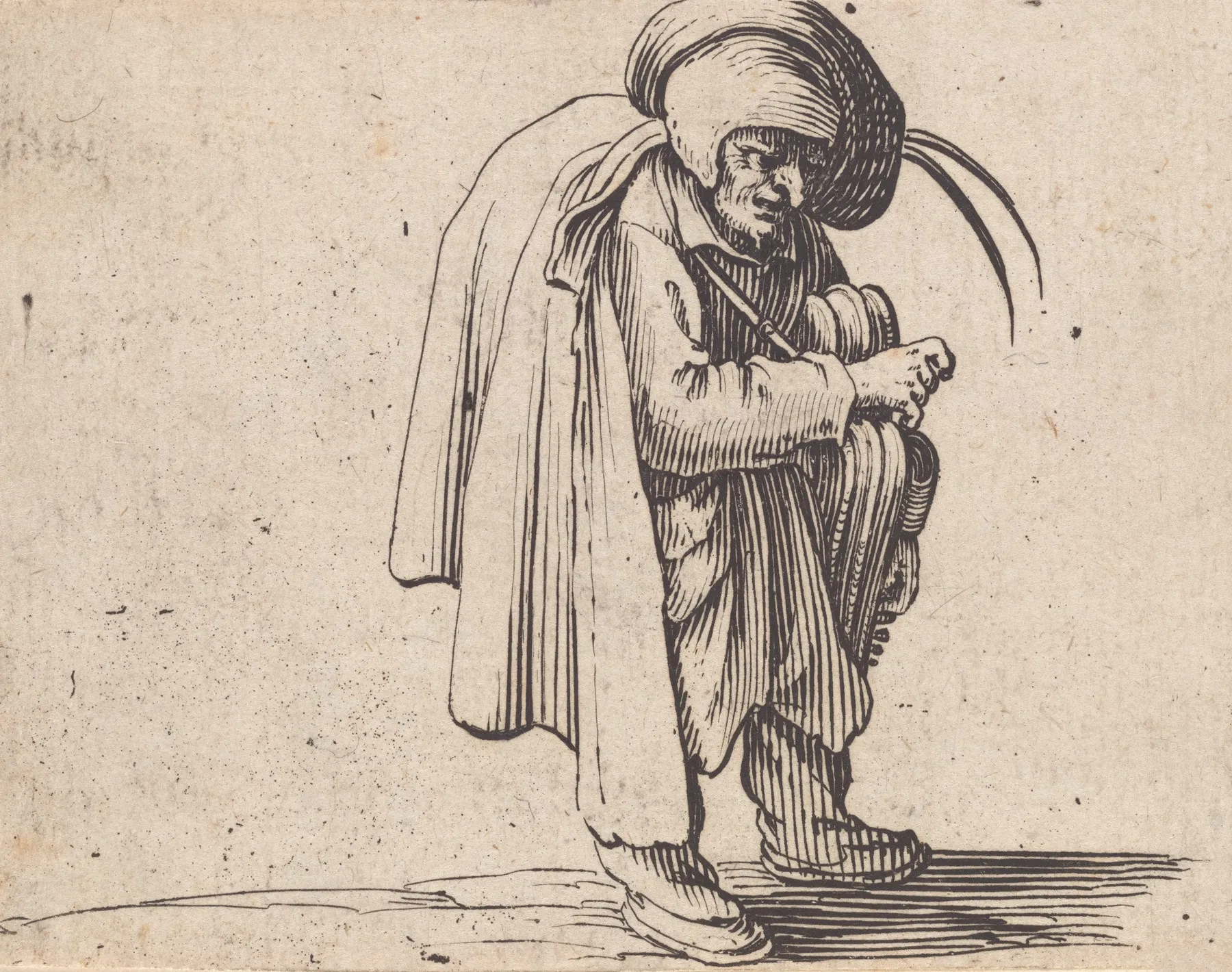 Le Jouer De Vielle by Jacques Callot - Canvas Print