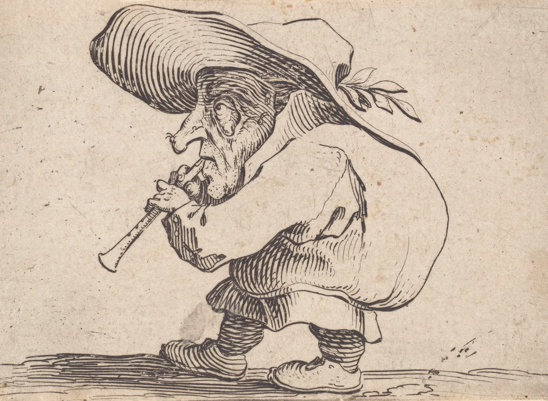 Le Joueur De Flageolet by Jacques Callot - Canvas Print