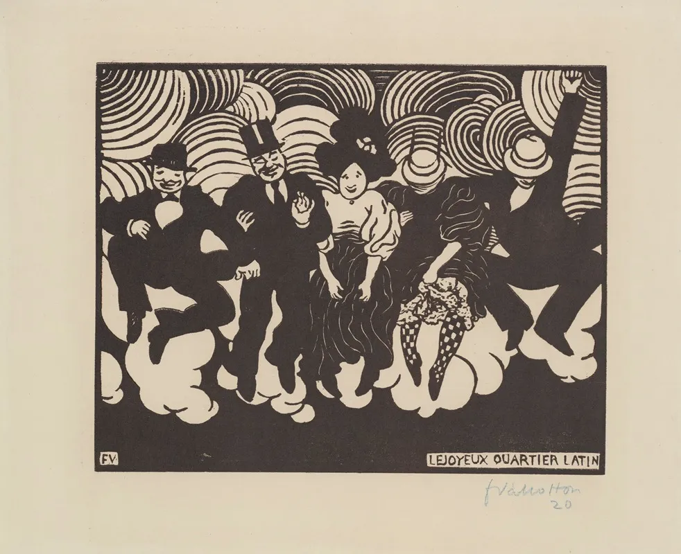 Le Joyeux Quartier Latin by Félix Vallotton - Canvas Print