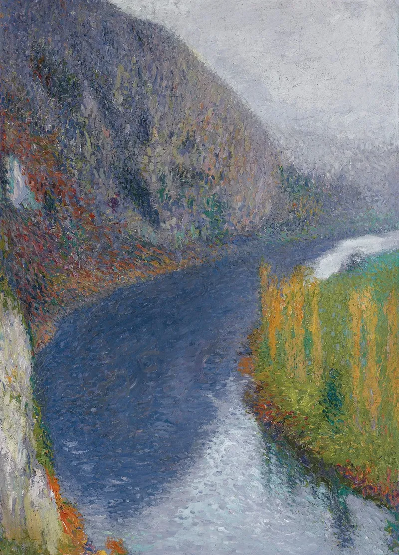 Le Lot Au Pied Des Falaises De St Cirq Lapopie