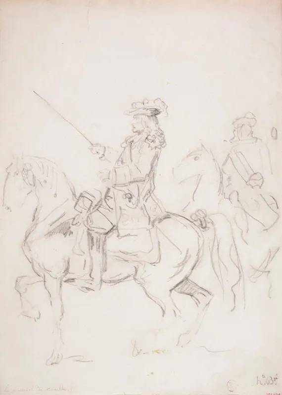 Le Marechal De Noailles by Hippolyte Bellangé - Canvas Print