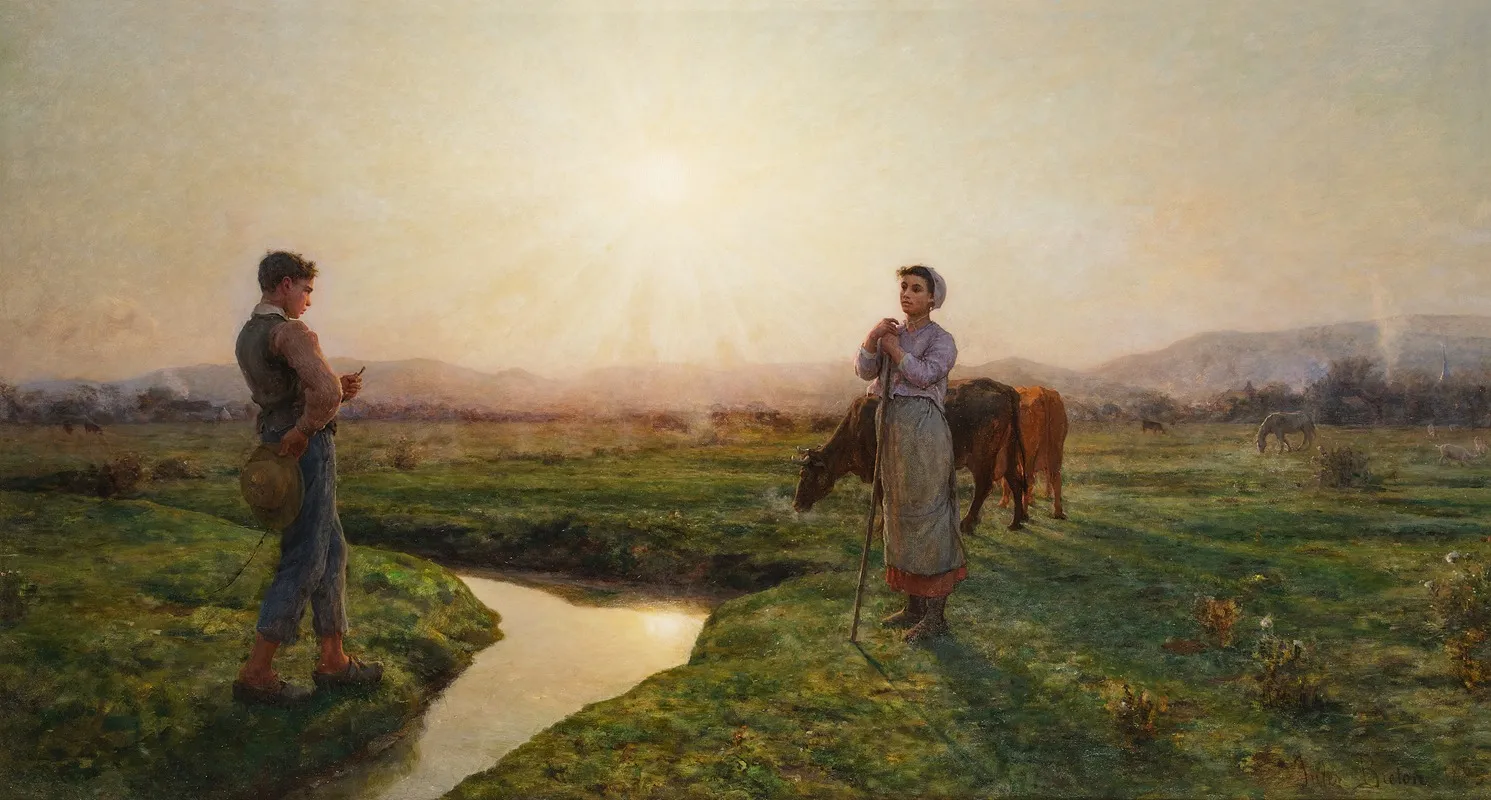 Le Matin 10 by Jules Breton - Canvas Print