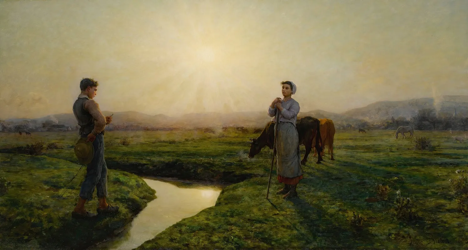 Le Matin by Jules Breton - Canvas Print