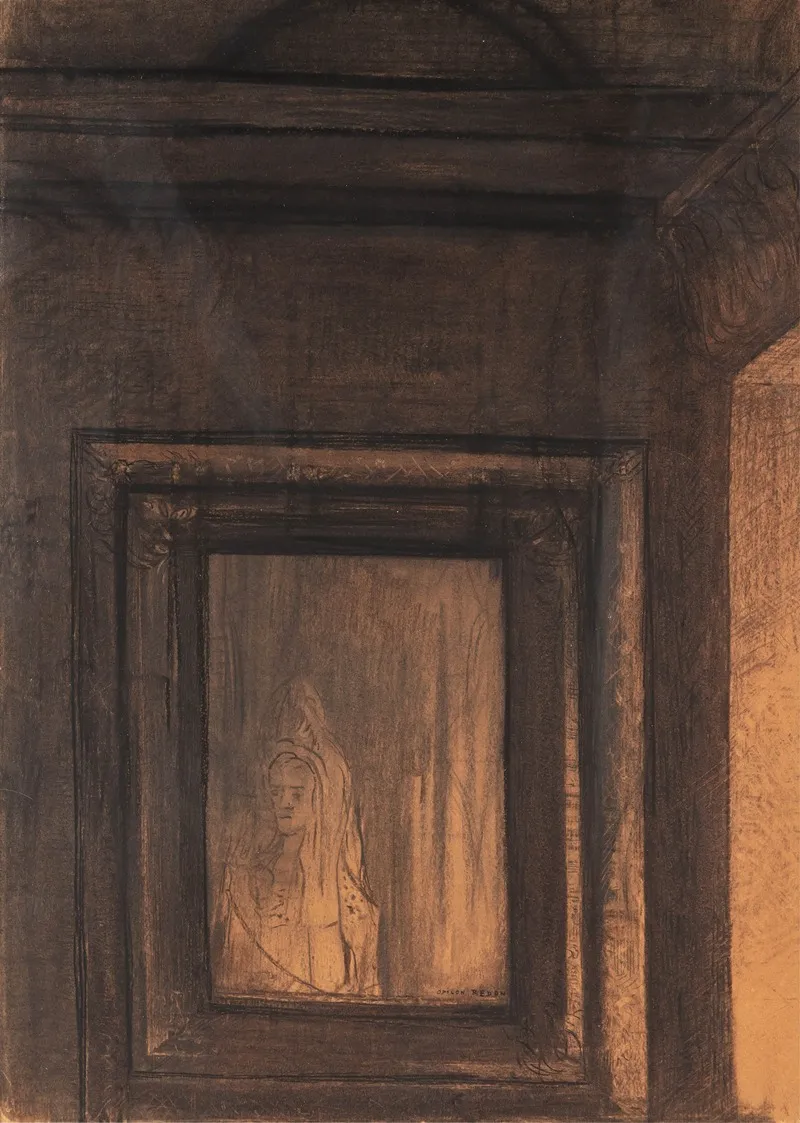 Le Miroir Hante by Odilon Redon - Canvas Print