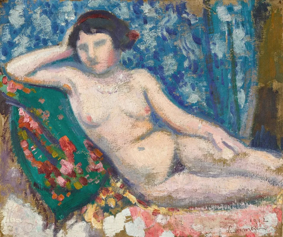 Le Modele 3 by Georges Lemmen - Canvas Print