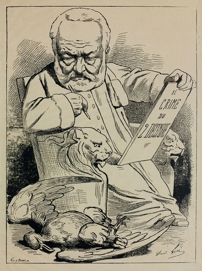 Le Nouveau Livre De Victor Hugo 2 by André Gill - Canvas Print