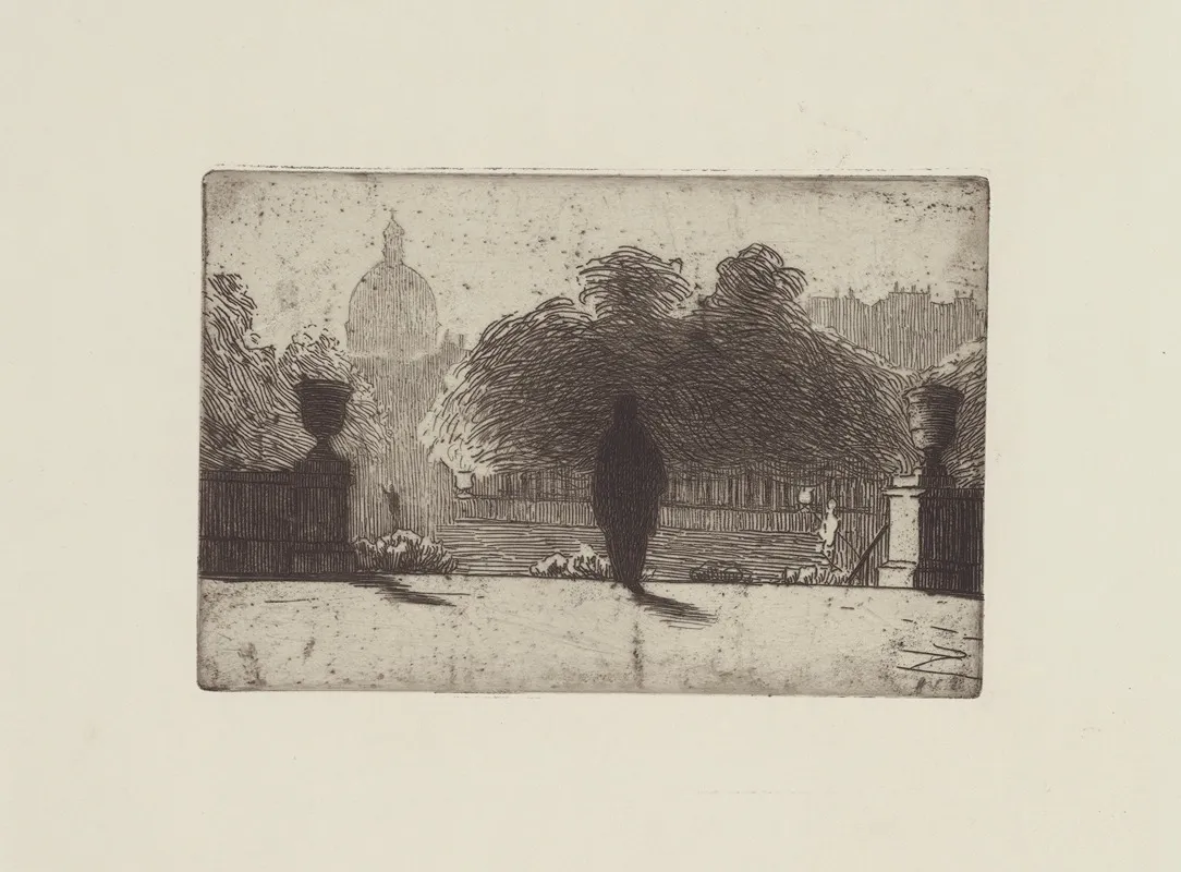 Le Pantheon Vu Du Luxembourg by Félix Vallotton - Canvas Print