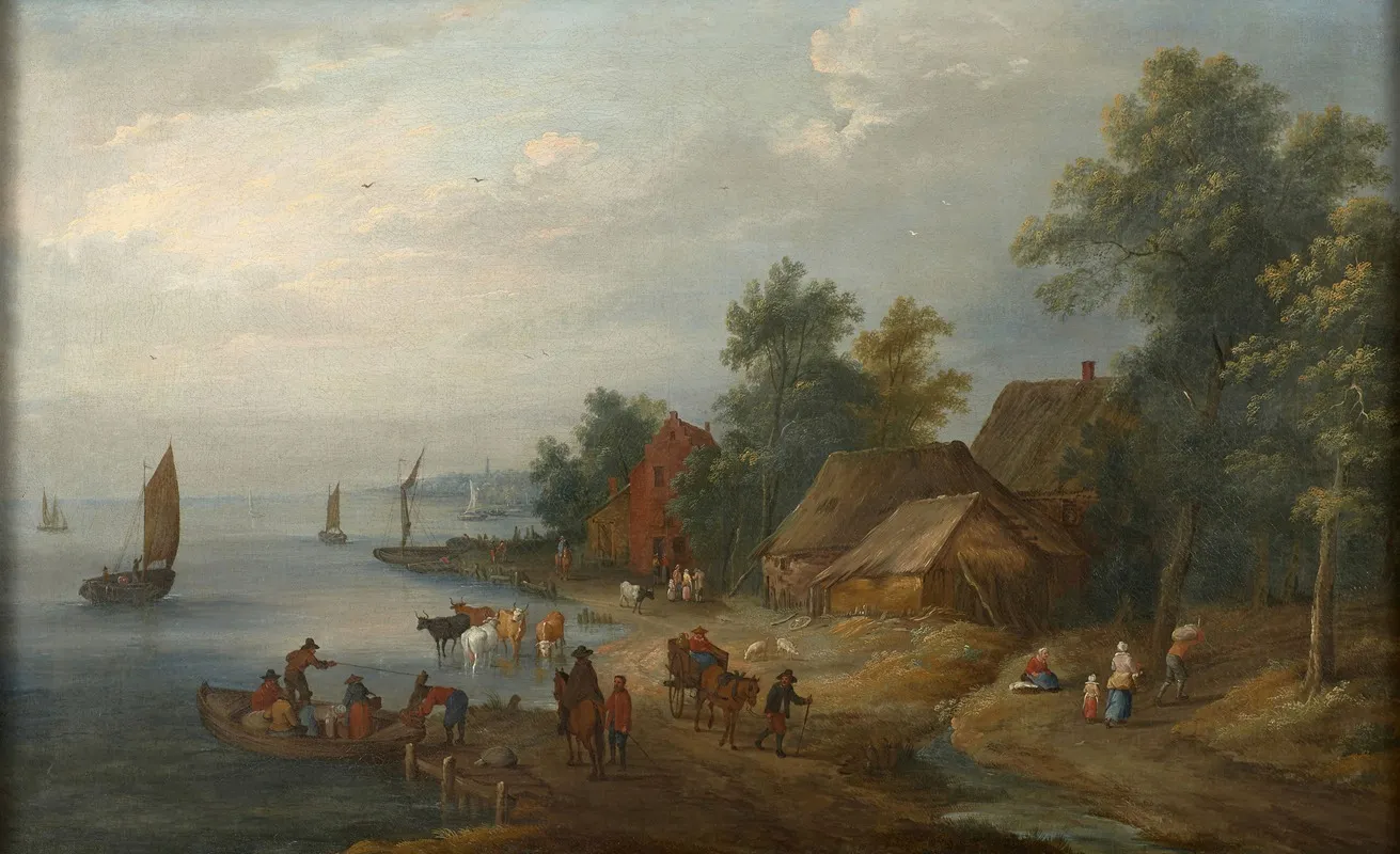 Le Passage De La Riviere 2 by Theobald Michau - Canvas Print