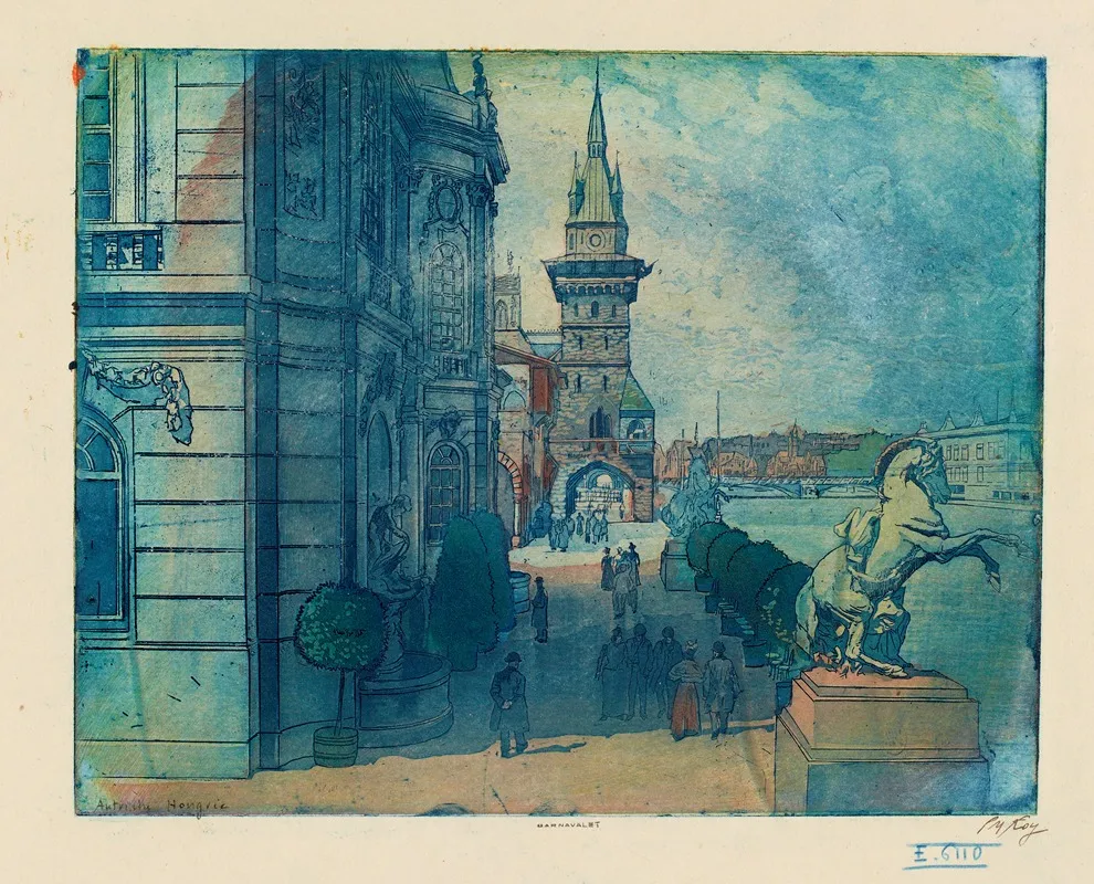 Le Pavillon De Lautriche Hongrie by Pierre-Marcel Roy - Canvas Print