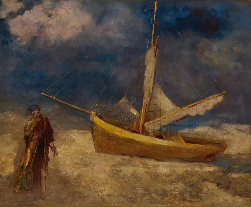 Le Pecheur Aliene by Odilon Redon - Canvas Print