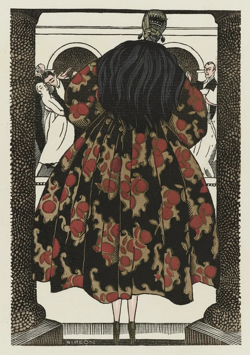 Le Plaisir A La Mode Manteau Du Soir En Tissu De Bianchini by Fernand Siméon - Canvas Print