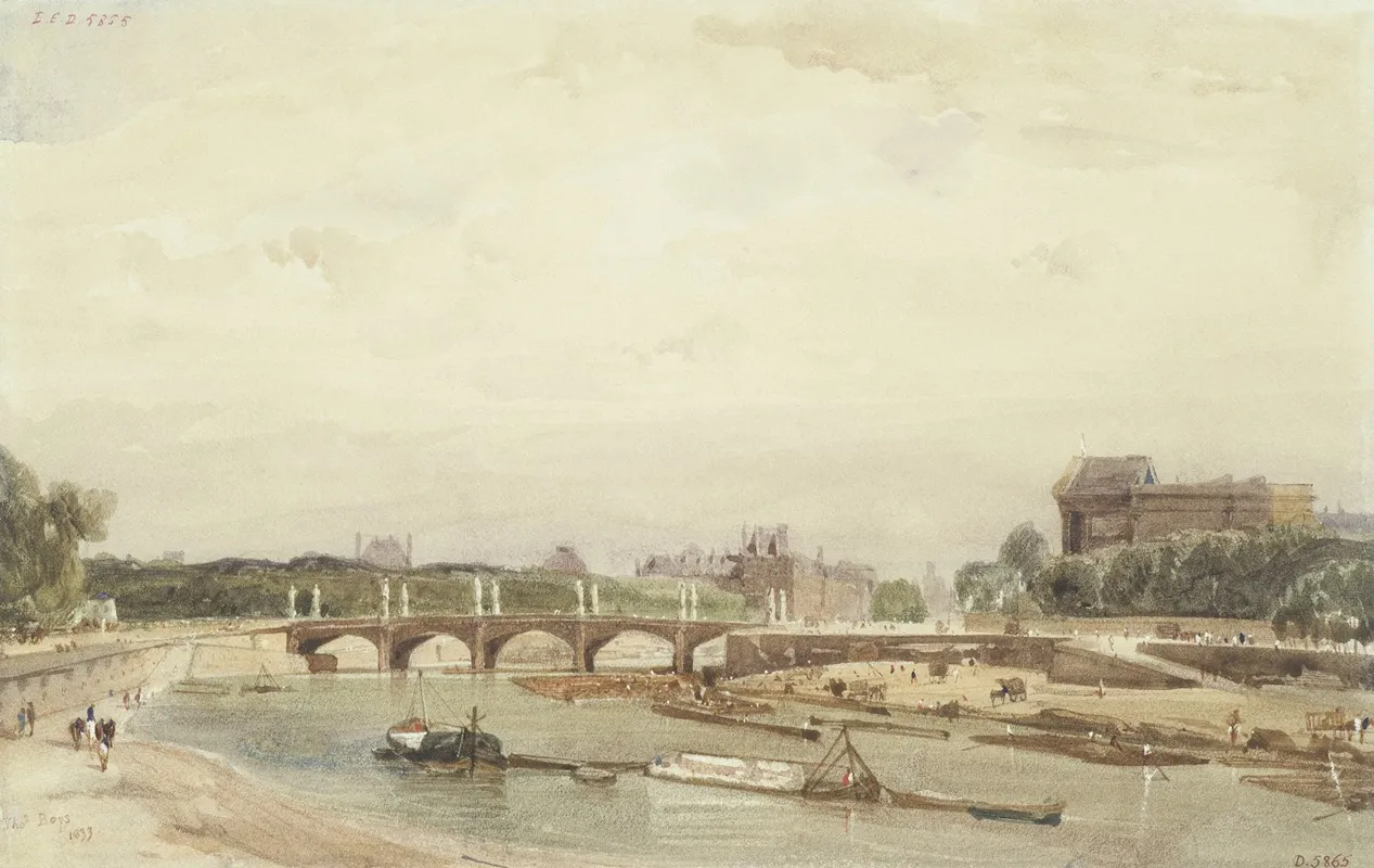 Le Pont De La Concorde Vu Du Cours De La Reine