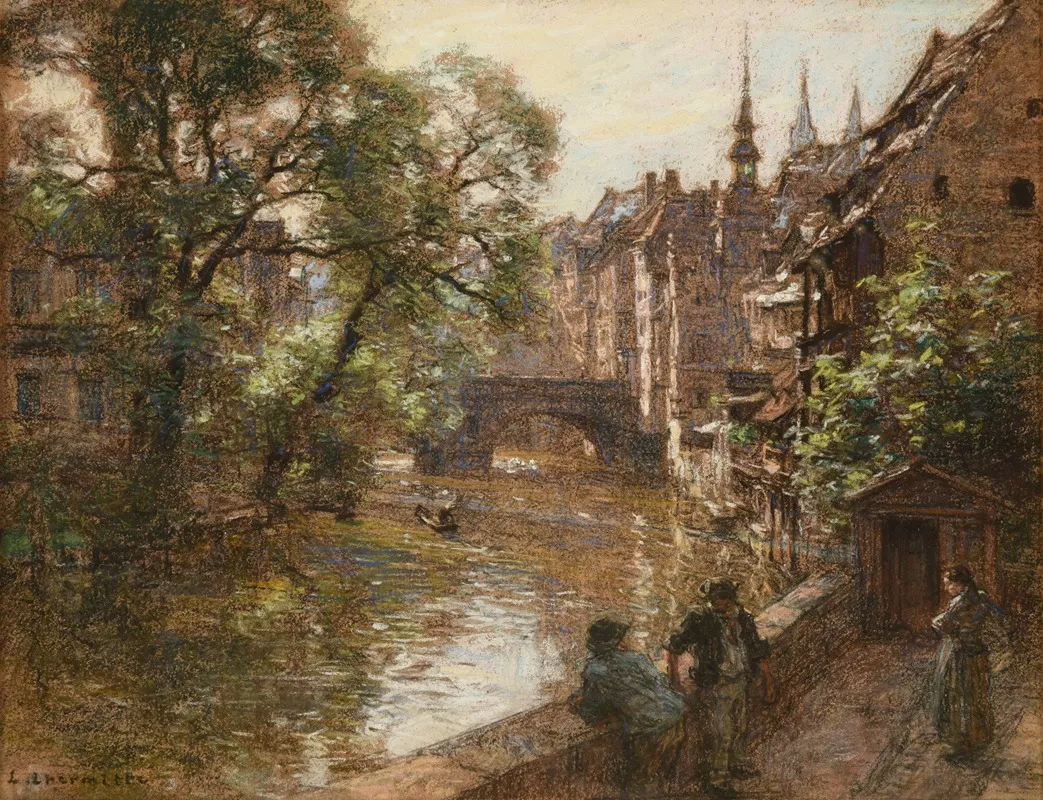 Le Pont De Nuremberg by Léon Augustin Lhermitte - Canvas Print