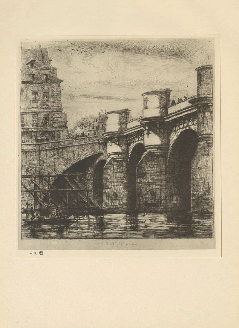 Le Pont Neuf 6 by Charles Meryon - Canvas Print