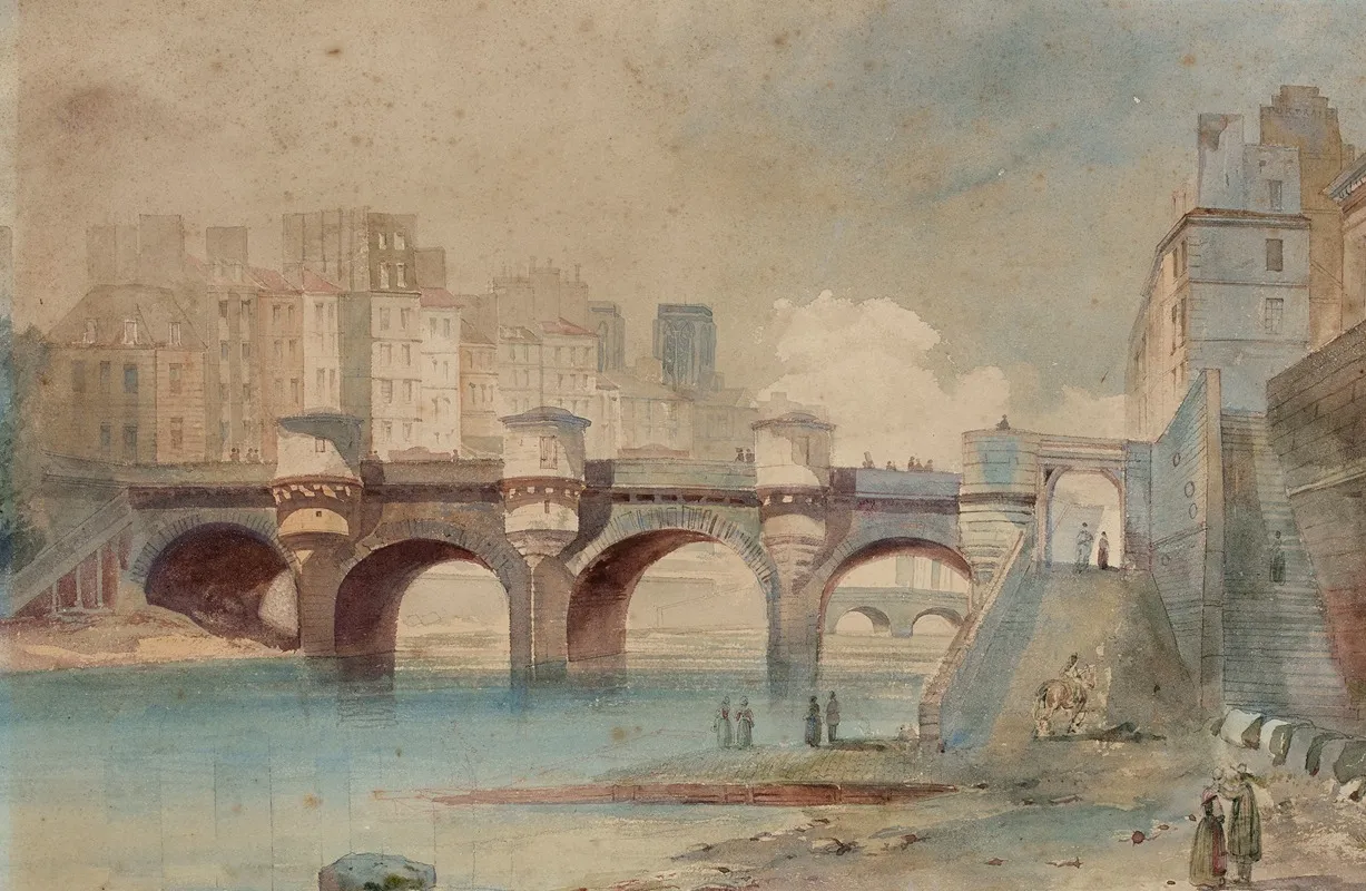 Le Pont Neuf Et La Berge Du Quai De Conti
