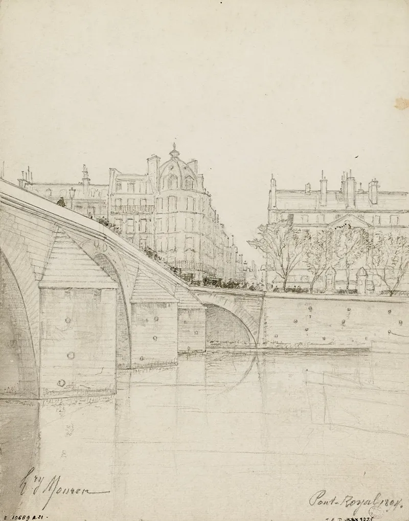 Le Pont Royal Entree De La Rue Du Bac