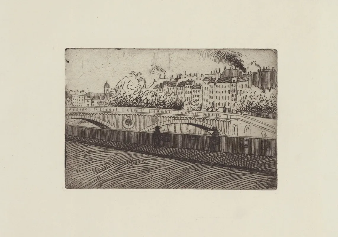 Le Pont St Michel 2 by Félix Vallotton - Canvas Print