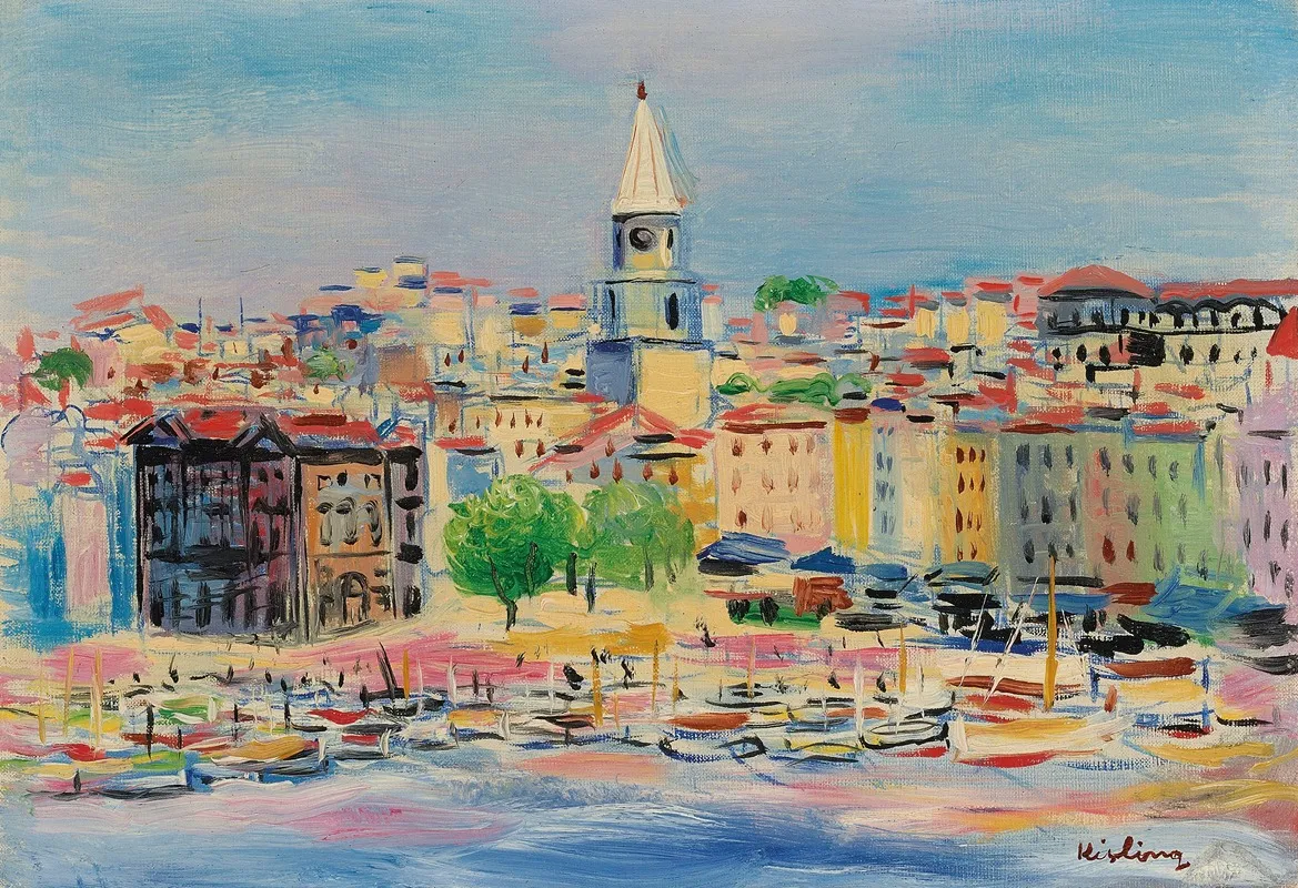 Le Port De Marseille 2 by Moïse Kisling - Canvas Print