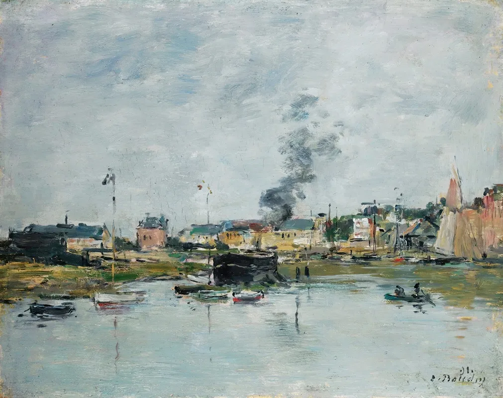 Le Port De Trouville by Eugène Boudin - Canvas Print