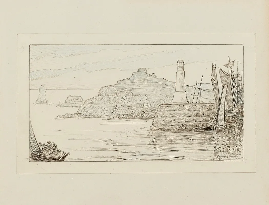 Le Port Dessin Pour La Vignette De Titre De Lintroduction by Achille Granchi-Taylor - Canvas Print