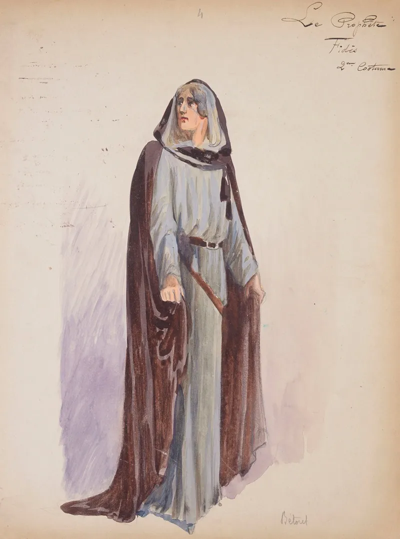 Le Prophete Douze Maquettes De Costumes 3 by Charles Bétout - Canvas Print