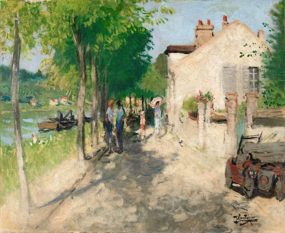 Le Quai De La Croix Blanche by Pierre-Eugène Montézin - Canvas Print