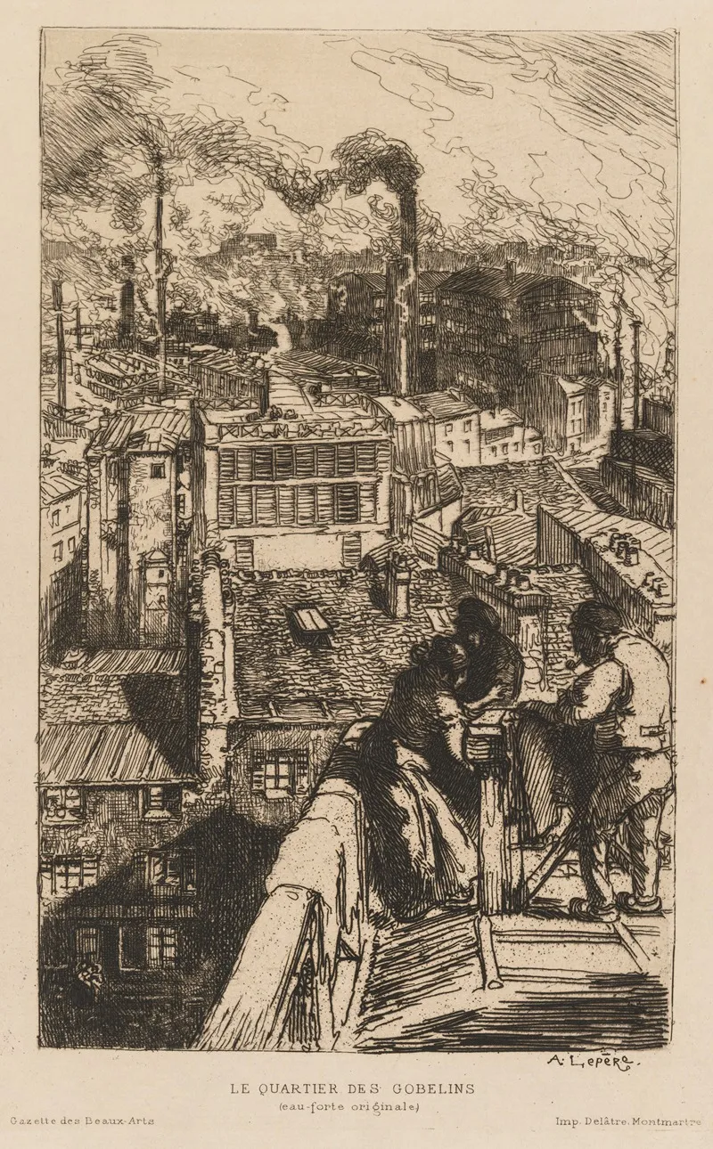 Le Quartier Des Gobelins by Auguste Louis Lepère - Canvas Print