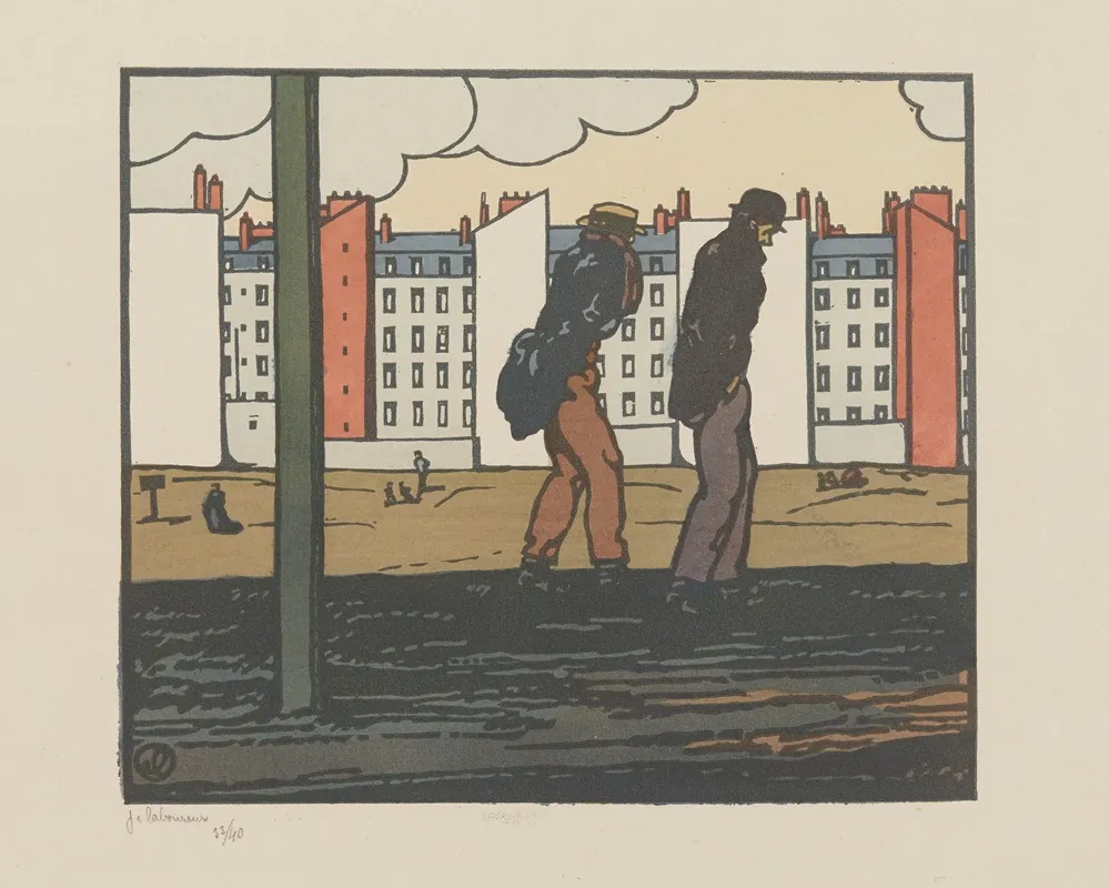 Le Quartier Neuf by Jean-Émile Laboureur - Canvas Print