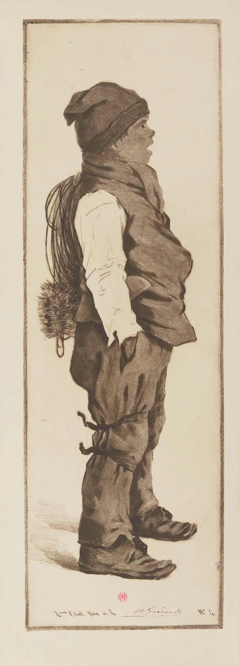 Le Ramoneur by Henri-Charles Guérard - Canvas Print