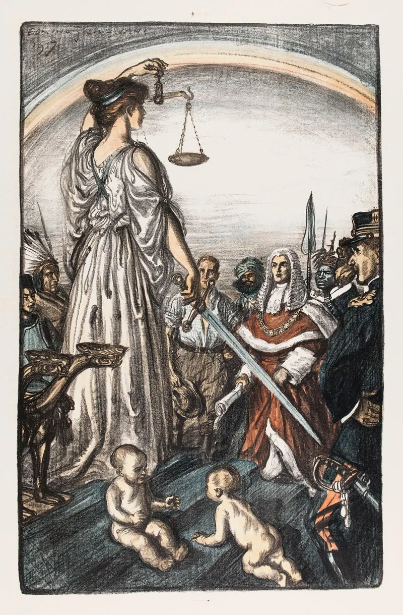 Le Regne De La Justice by Edmund Joseph Sullivan - Canvas Print