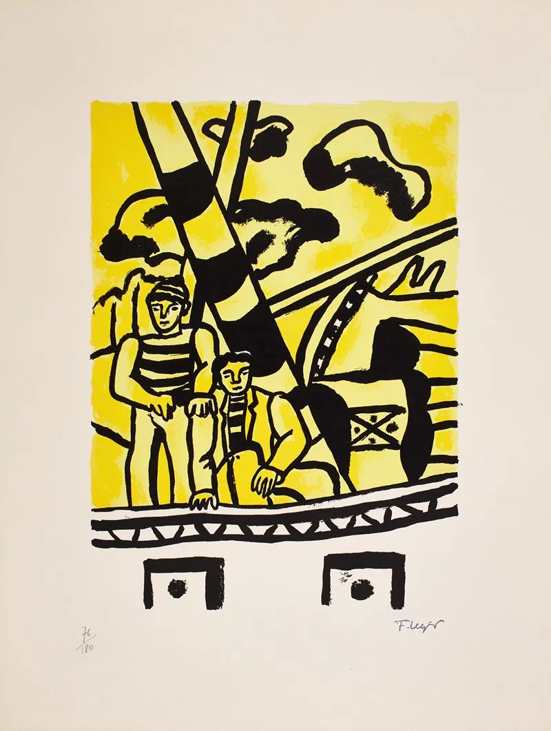 Le Remorqueur Jaune The Yellow Tug by Fernand Léger - Canvas Print