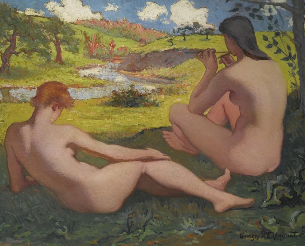 Le Repos 7 by Georges d'Espagnat - Canvas Print