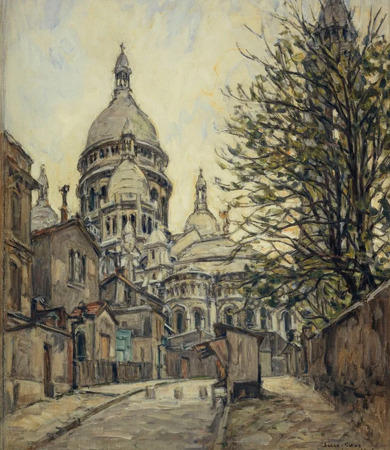 Le Sacre Coeur A Montmartre by Germain David-Nillet - Canvas Print
