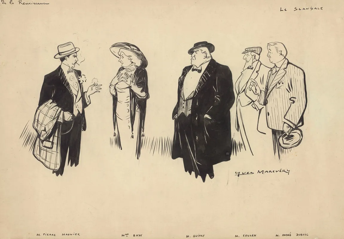 Le Scandale by Yves Marevéry - Canvas Print