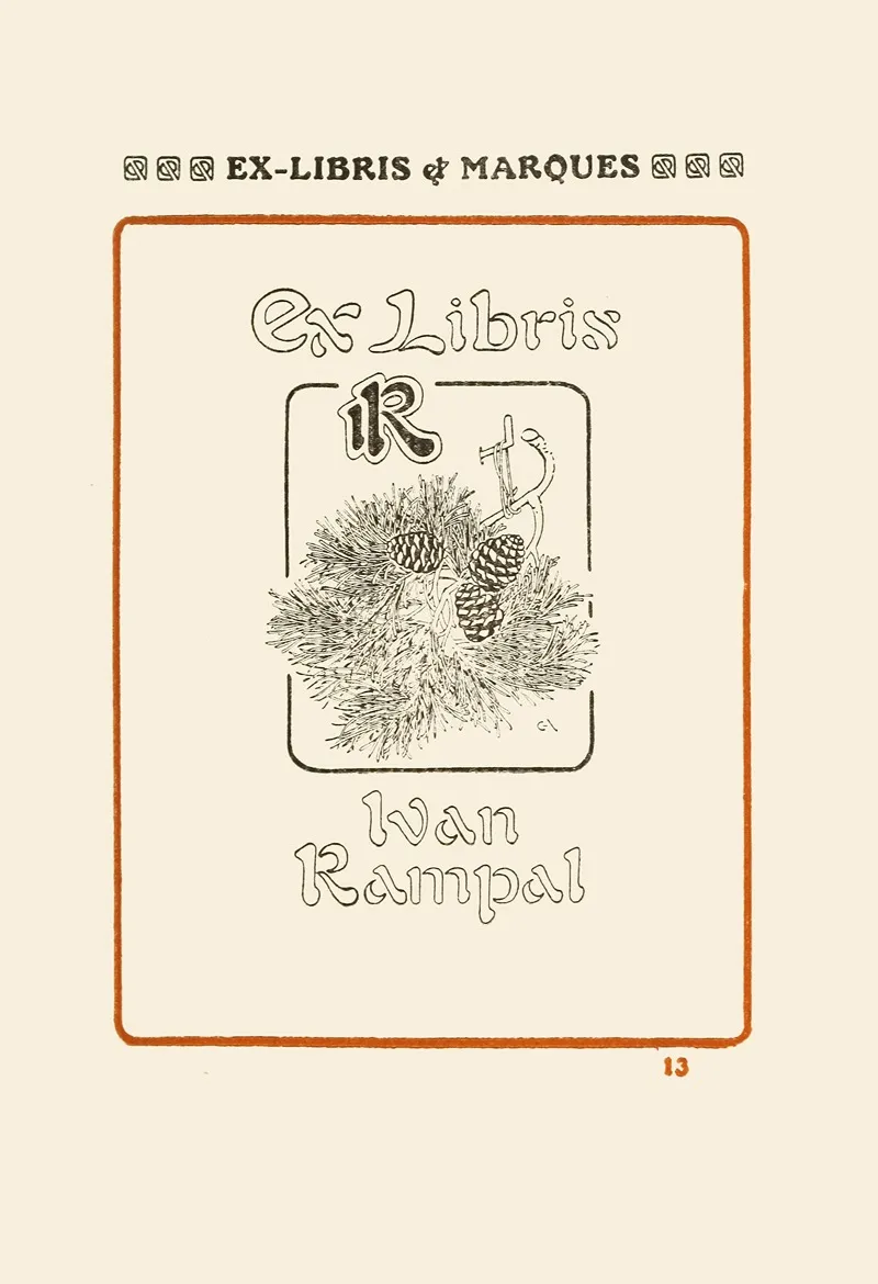 Le Second Livre Des Monogrammes Marques Cachets Et Es Libris Pl 11 by George Auriol - Canvas Print