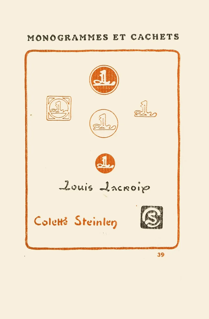Le Second Livre Des Monogrammes Marques Cachets Et Es Libris Pl 37