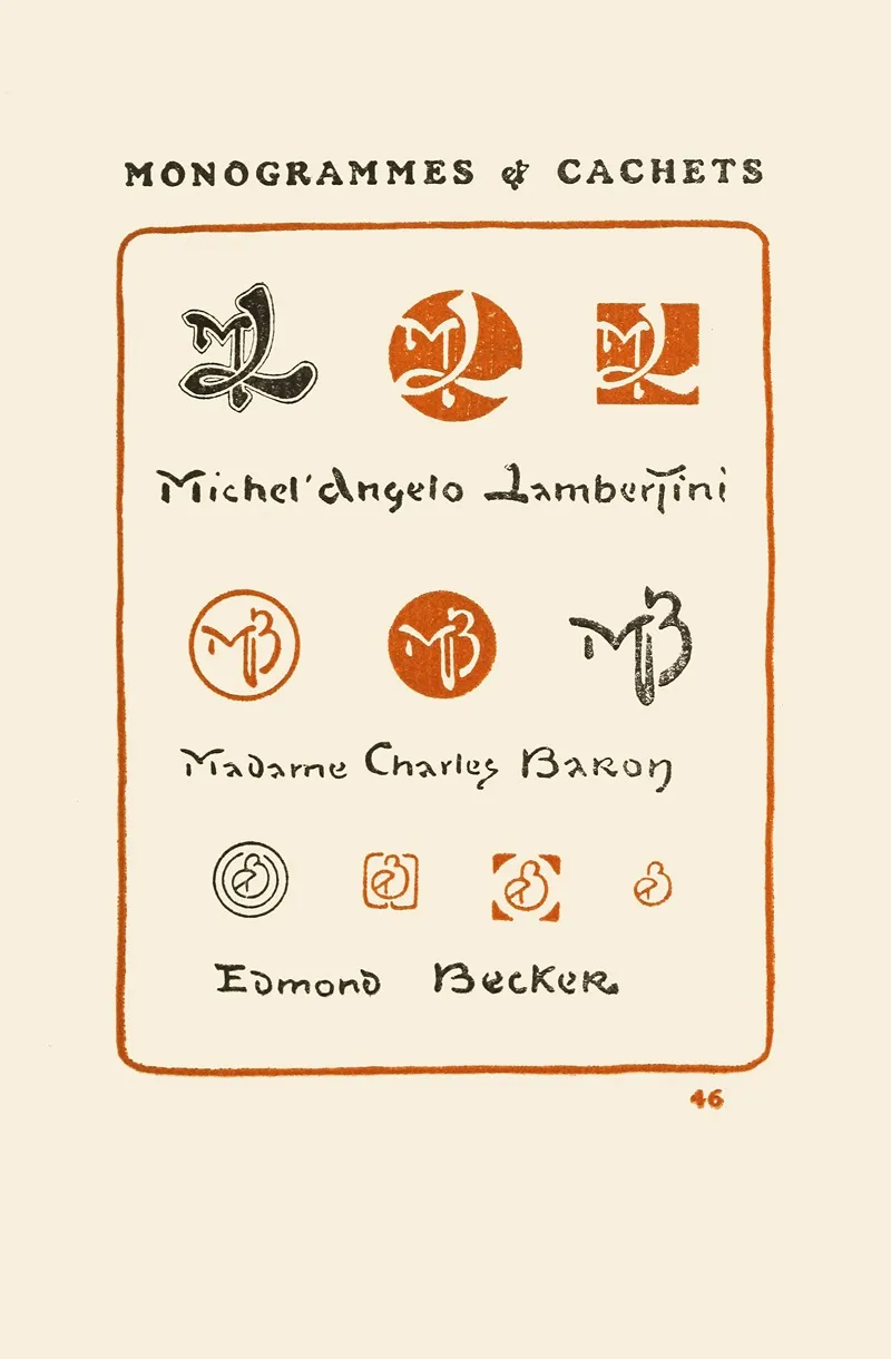 Le Second Livre Des Monogrammes Marques Cachets Et Es Libris Pl 44