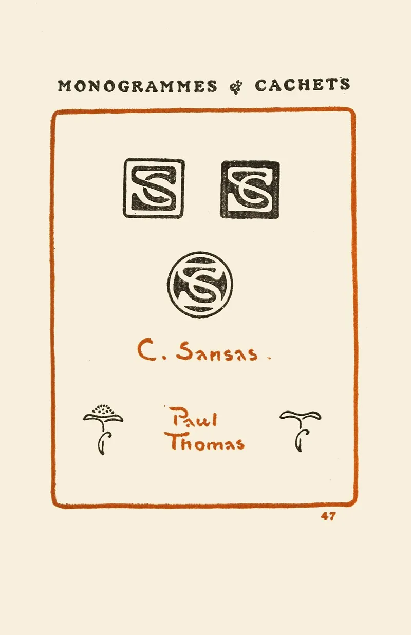 Le Second Livre Des Monogrammes Marques Cachets Et Es Libris Pl 45