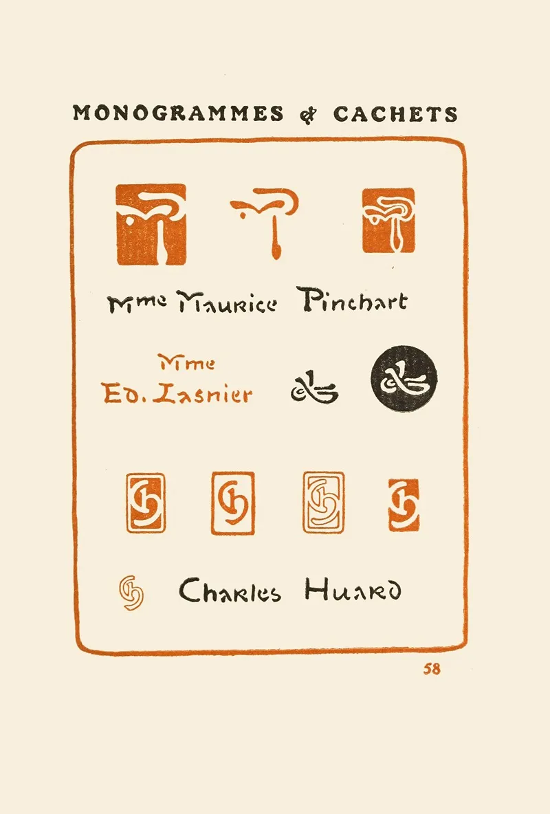 Le Second Livre Des Monogrammes Marques Cachets Et Es Libris Pl 56 by George Auriol - Canvas Print