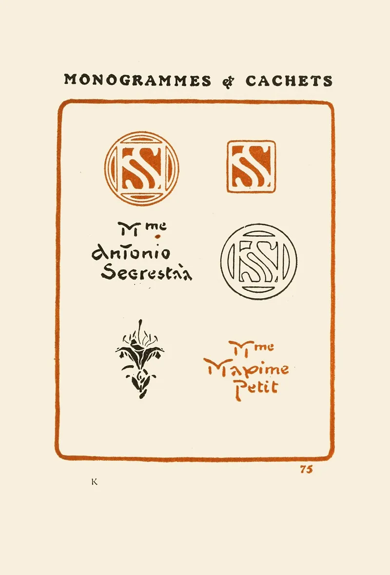 Le Second Livre Des Monogrammes Marques Cachets Et Es Libris Pl 73
